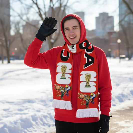 Canada World Cup Fan Scarf Hand Washable Sports Team Flag Wrap
