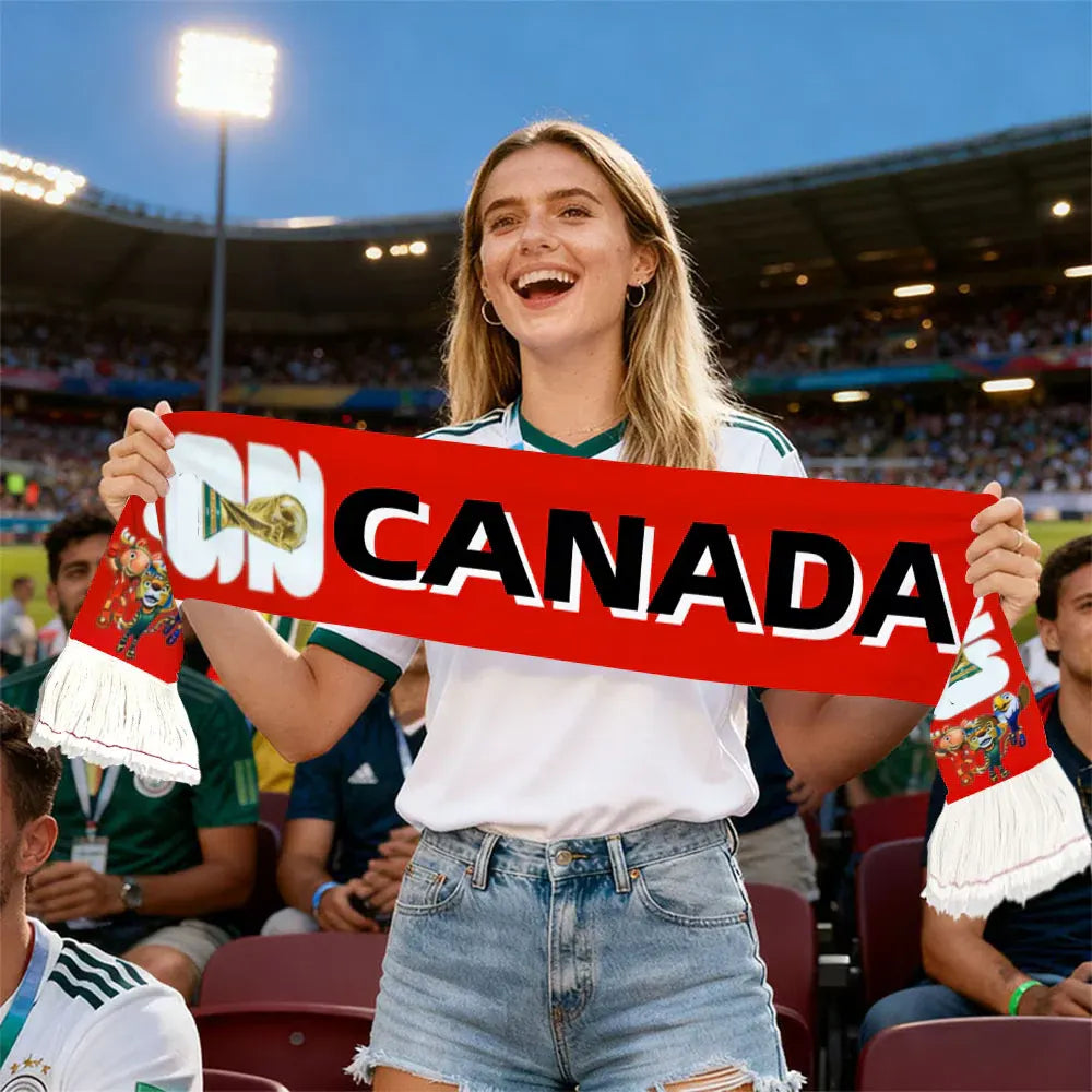 Canada World Cup Fan Scarf Hand Washable Sports Team Flag Wrap