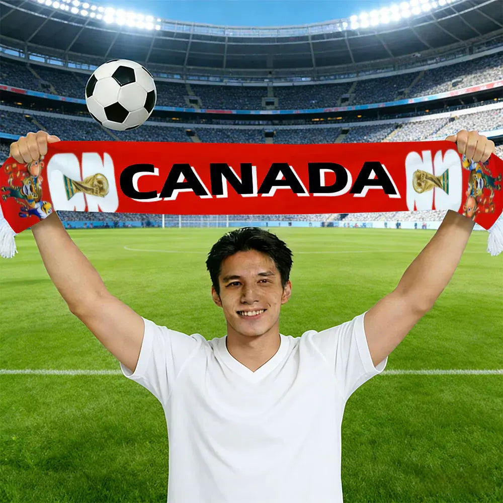 Canada World Cup Fan Scarf Hand Washable Sports Team Flag Wrap