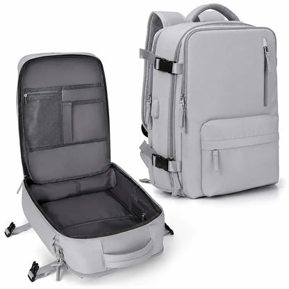 Carry-On Travel Backpack with Laptop Compartment & Shoe Storage Pocket