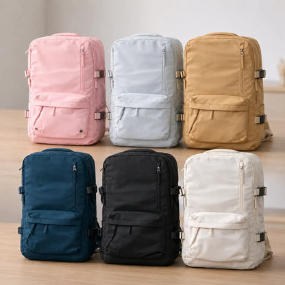 Carry-On Travel Backpack with Laptop Compartment & Shoe Storage Pocket