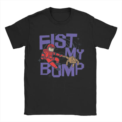 Casual Graphic Tee with Funny Rocket Space Print Design