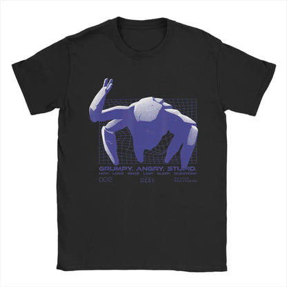 Casual Graphic Tee with Funny Rocket Space Print Design