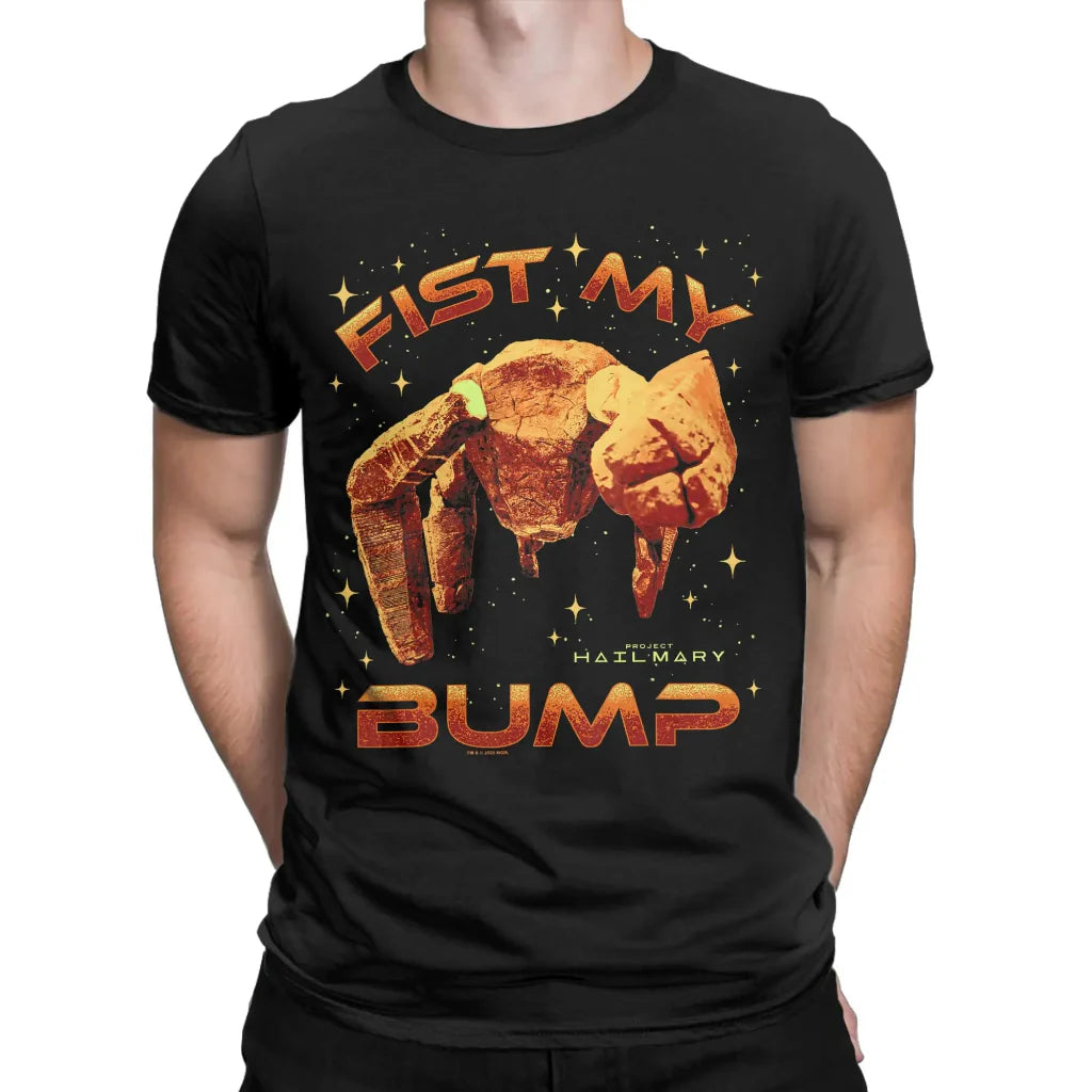 Casual Graphic Tee with Funny Rocket Space Print Design