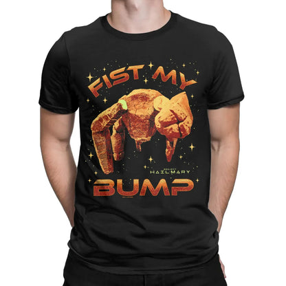 Casual Graphic Tee with Funny Rocket Space Print Design