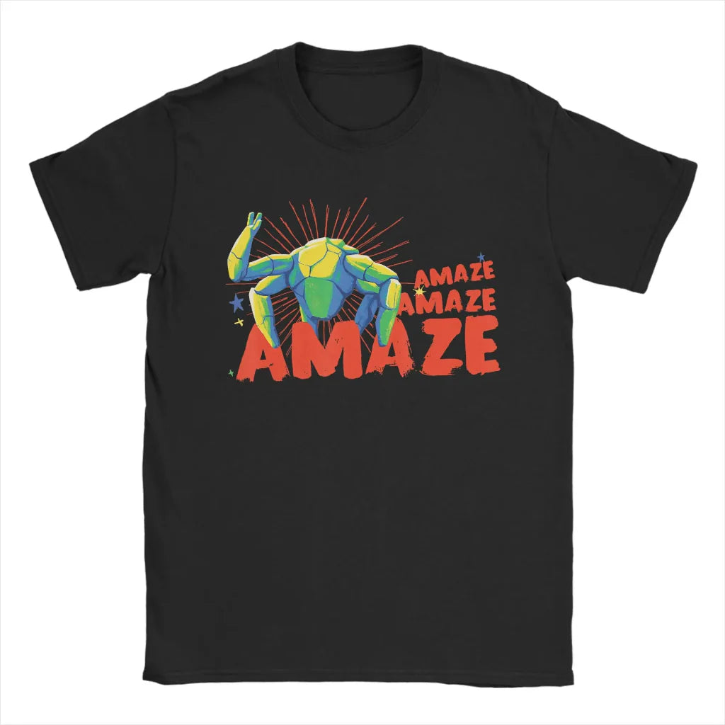 Casual Graphic Tee with Funny Rocket Space Print Design