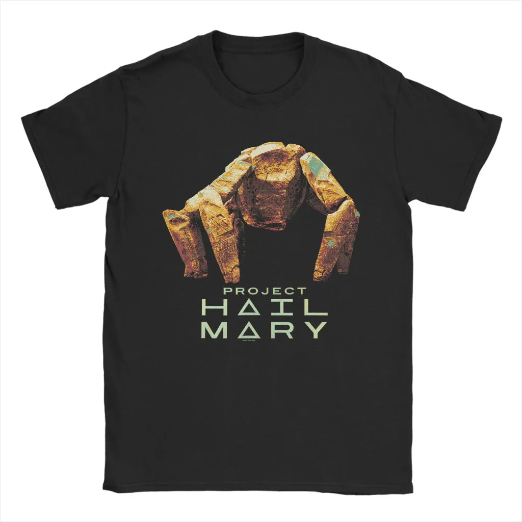 Casual Graphic Tee with Funny Rocket Space Print Design