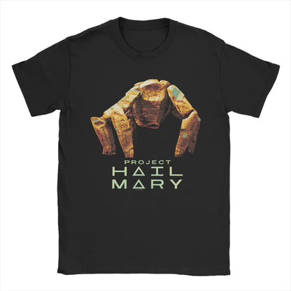 Casual Graphic Tee with Funny Rocket Space Print Design