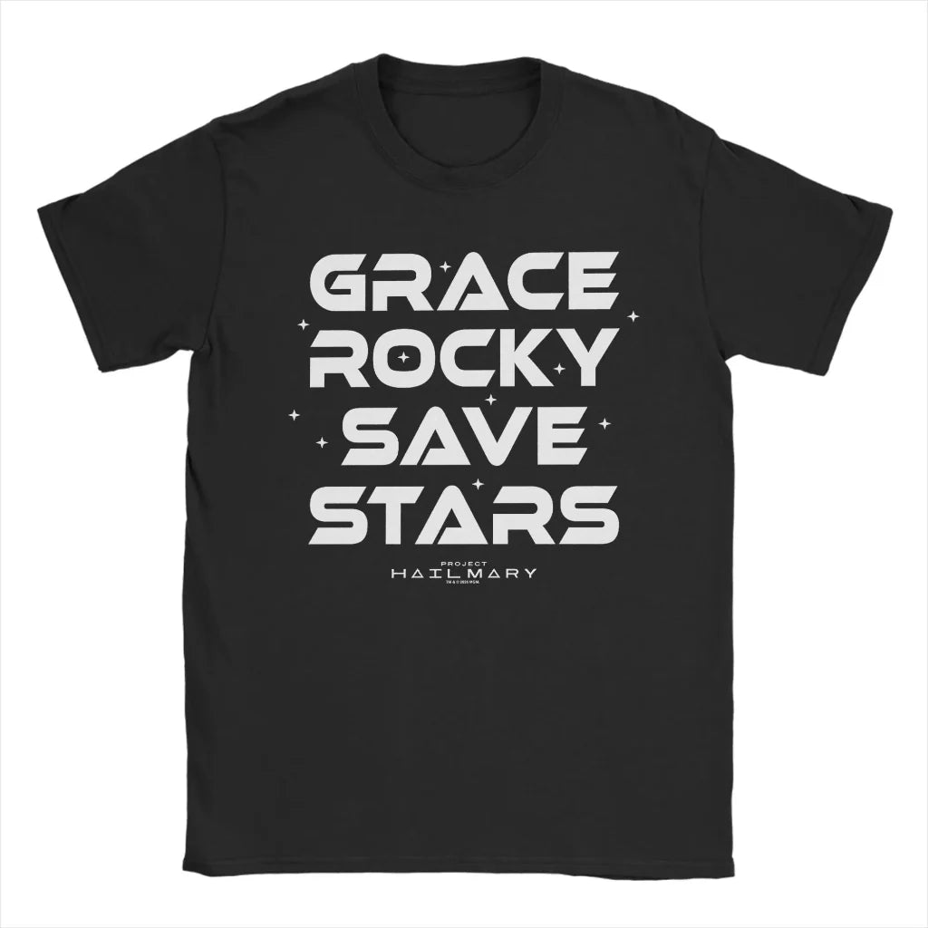 Casual Graphic Tee with Funny Rocket Space Print Design