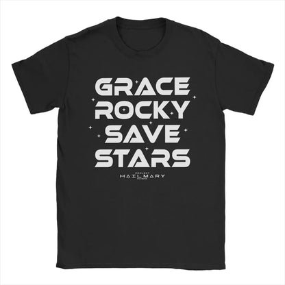 Casual Graphic Tee with Funny Rocket Space Print Design