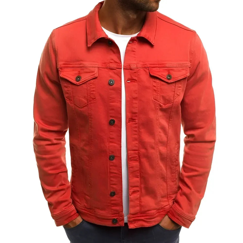 Casual Lightweight Men's Button-Front Outerwear Jacket