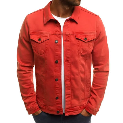 Casual Lightweight Men's Button-Front Outerwear Jacket