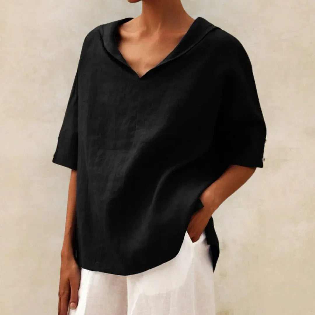 Casual V-Neck Summer Blouse for Women