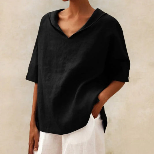 Casual V-Neck Summer Blouse for Women