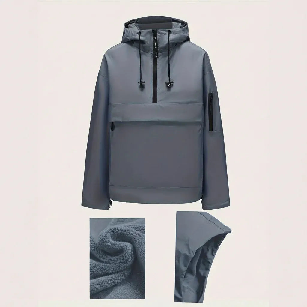 Casual Zip-Up Hoodie with Pockets