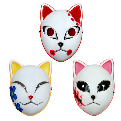 Cat Design LED Light-Up Halloween Costume Mask