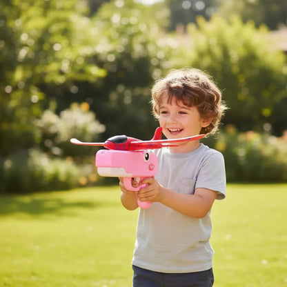 Catapult Airplane Glider Launcher Indoor Outdoor Play Toy