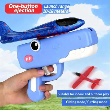 Catapult Airplane Glider Launcher Indoor Outdoor Play Toy