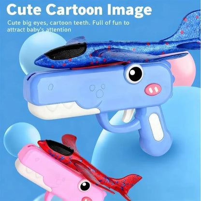 Catapult Airplane Glider Launcher Indoor Outdoor Play Toy