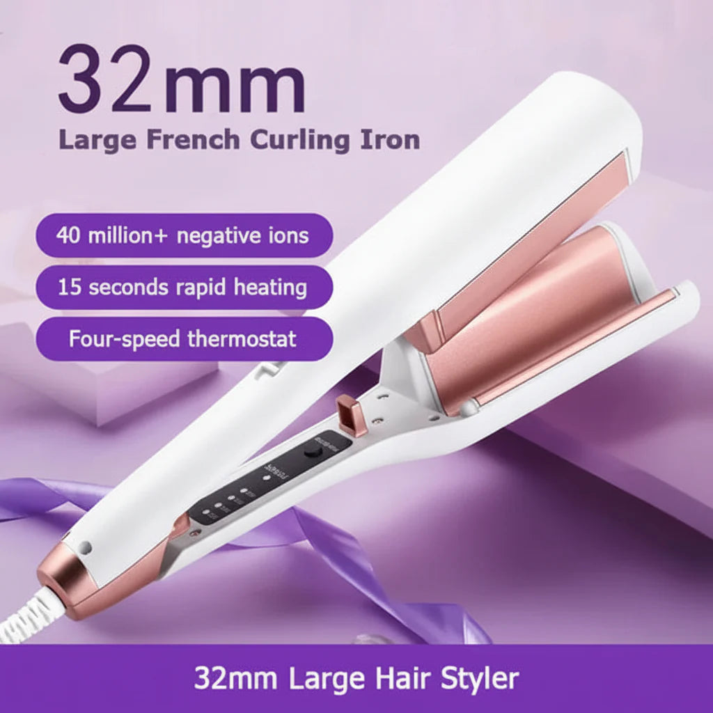 Ceramic Double Barrel Hair Waver Curling Iron Styling Tool