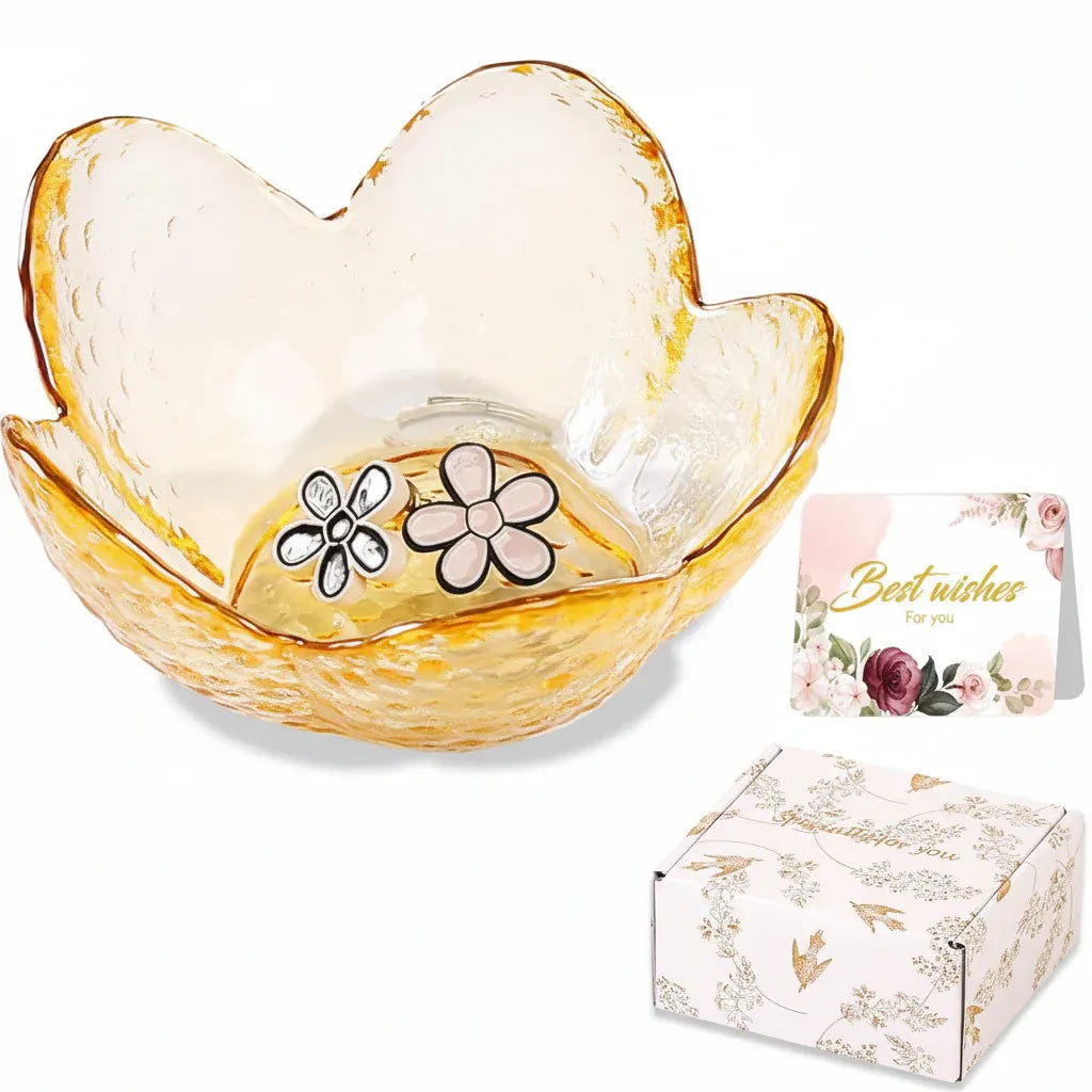 Ceramic Ring Holder Tray with Floral Design - Mother's Day Jewelry Dish Gift