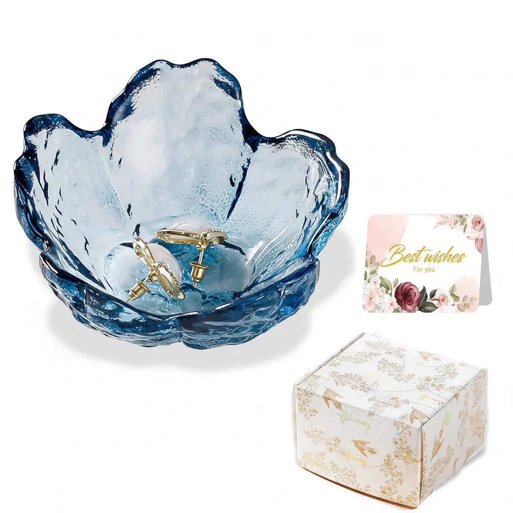 Ceramic Ring Holder Tray with Floral Design - Mother's Day Jewelry Dish Gift