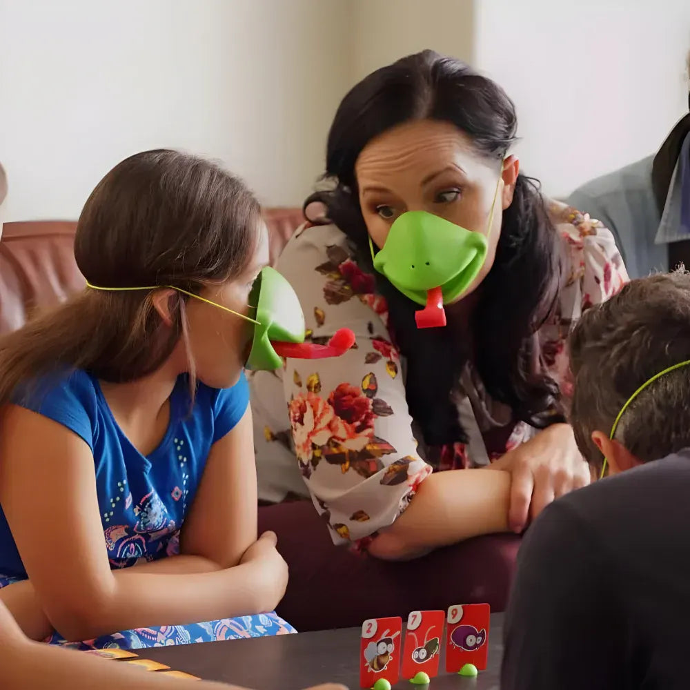 Chameleon Tongue Challenge Skill Board Game with Mask for Kids Parties