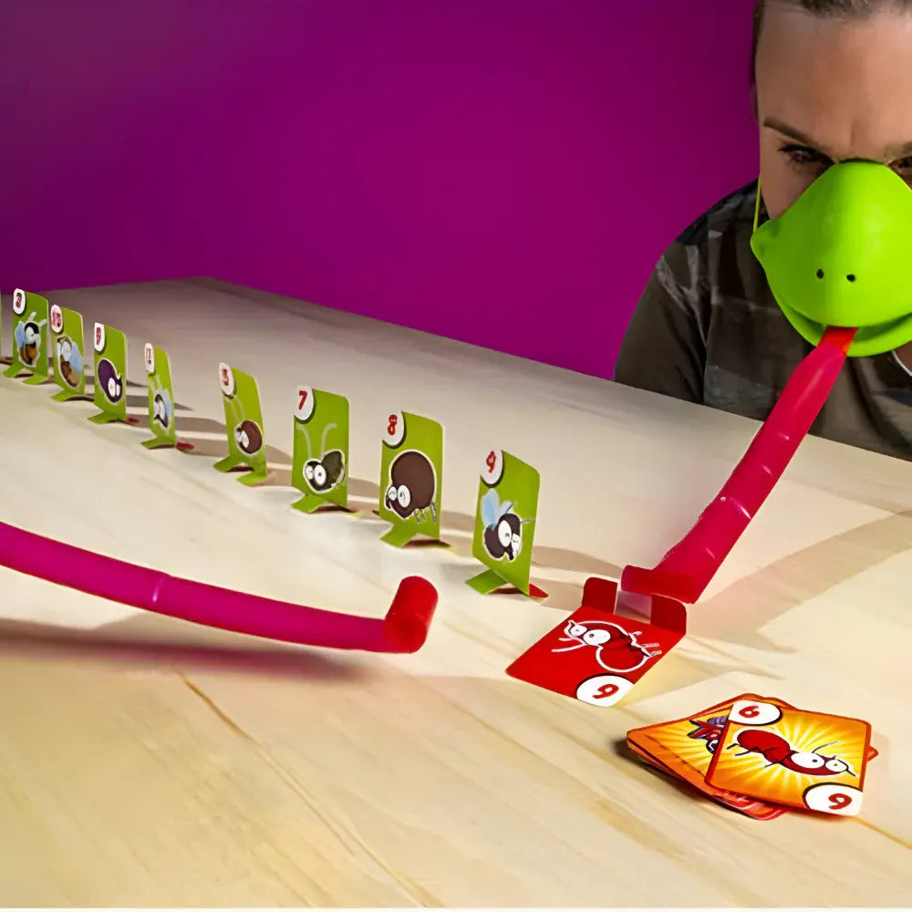 Chameleon Tongue Challenge Skill Board Game with Mask for Kids Parties