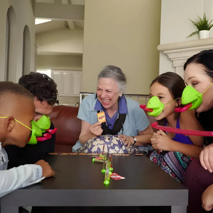 Chameleon Tongue Challenge Skill Board Game with Mask for Kids Parties