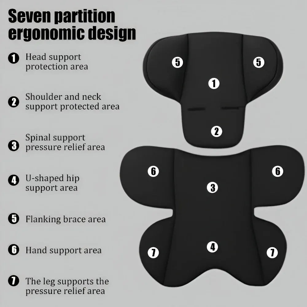 Child Travel Seat Cushion with Support Pad Insert