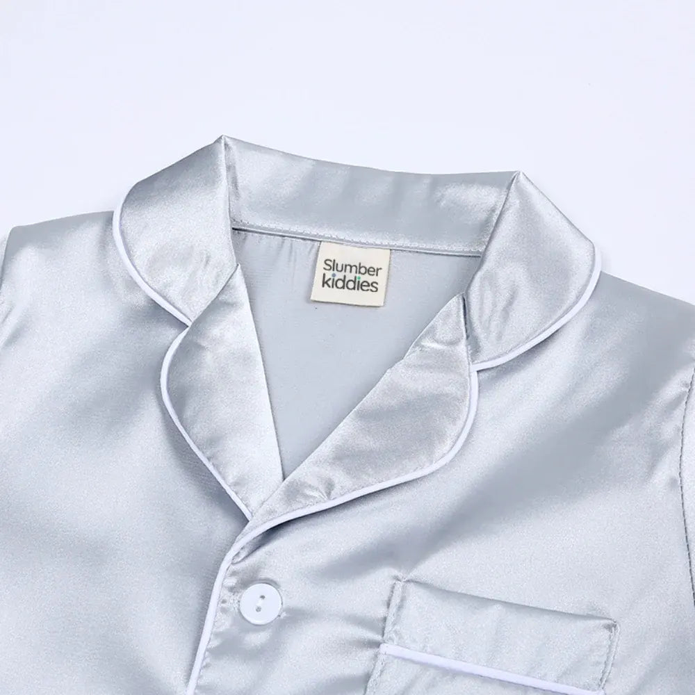 Children's Button-Front Sleepwear Set with Top and Pants