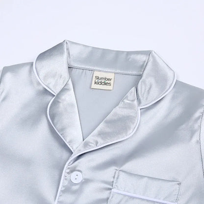 Children's Button-Front Sleepwear Set with Top and Pants