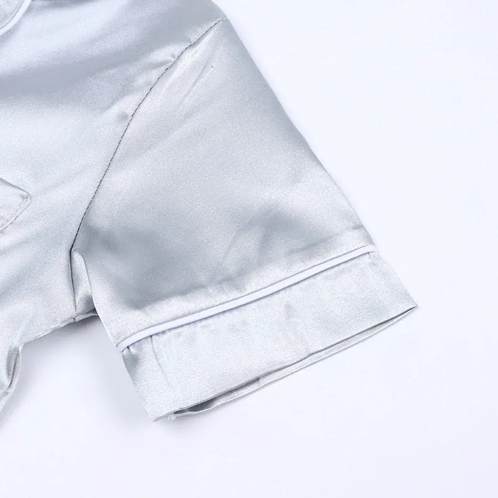 Children's Button-Front Sleepwear Set with Top and Pants