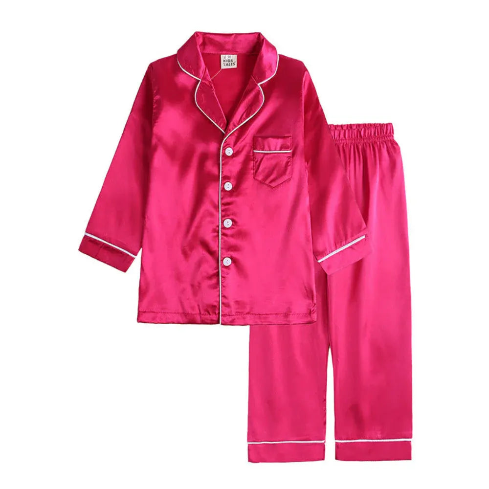 Children's Button-Front Sleepwear Set with Top and Pants