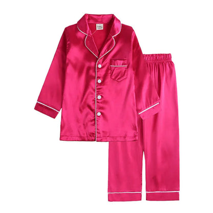 Children's Button-Front Sleepwear Set with Top and Pants