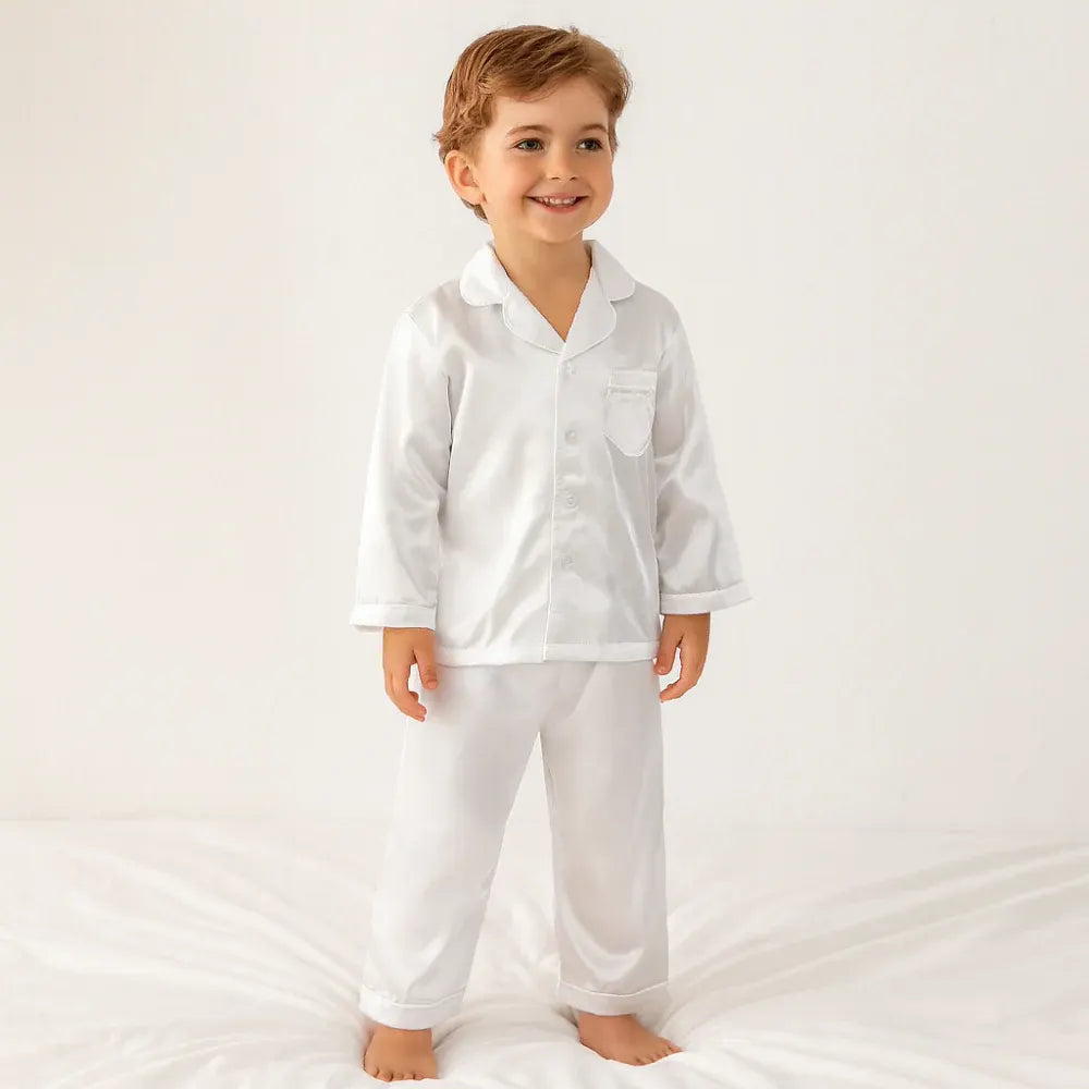 Children's Button-Front Sleepwear Set with Top and Pants