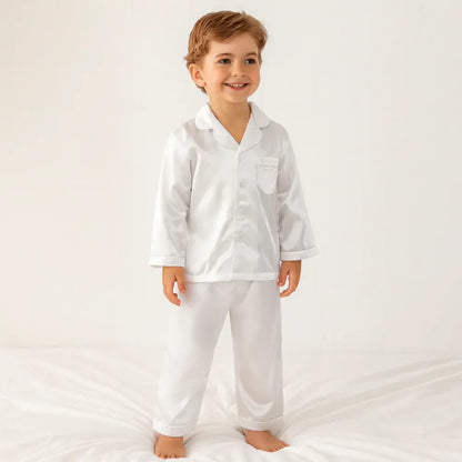 Children's Button-Front Sleepwear Set with Top and Pants