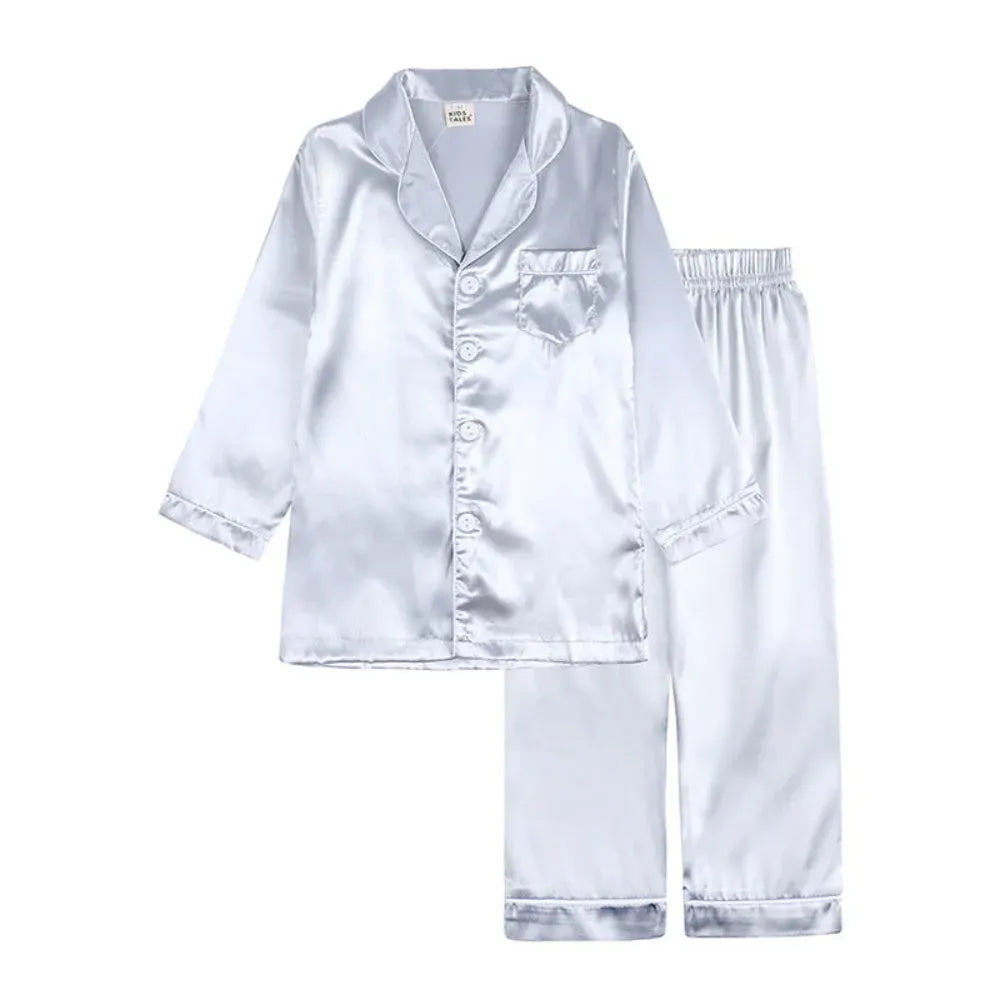 Children's Button-Front Sleepwear Set with Top and Pants