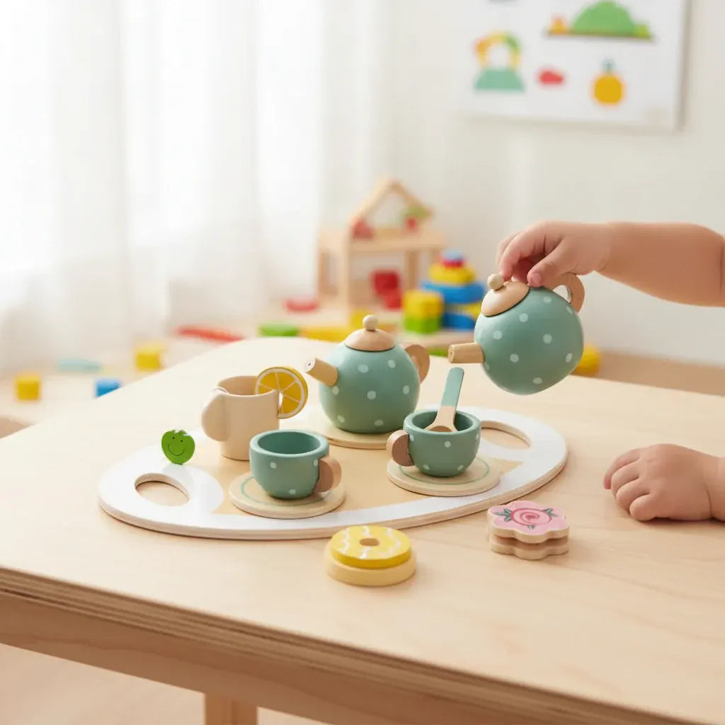Children's Pretend Tea Party Set for Fine Motor Skill Development & Interactive Play
