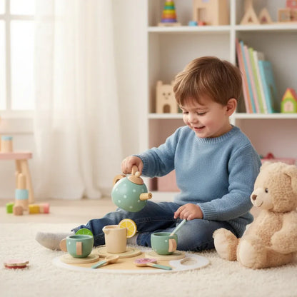 Children's Pretend Tea Party Set for Fine Motor Skill Development & Interactive Play