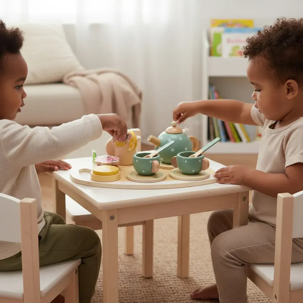 Children's Pretend Tea Party Set for Fine Motor Skill Development & Interactive Play