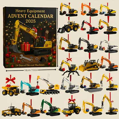 Christmas Countdown Calendar with Die Cast Construction Vehicles