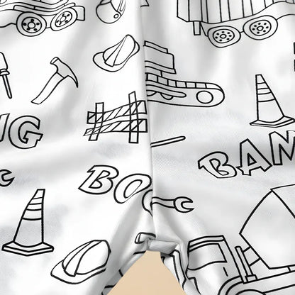 Christmas-Themed Coloring Pajamas for Kids