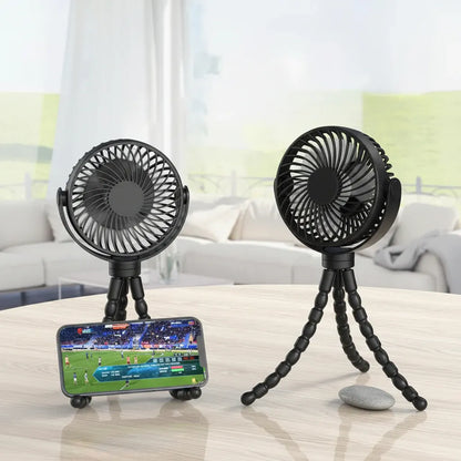 Clip-On Battery Powered Fan for Strollers and Portable Use