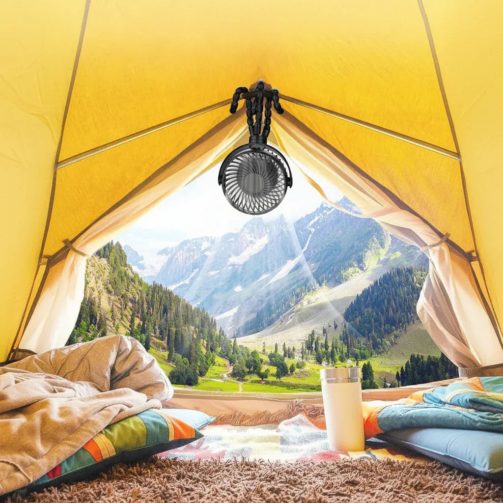 Clip-On Battery Powered Fan for Strollers and Portable Use