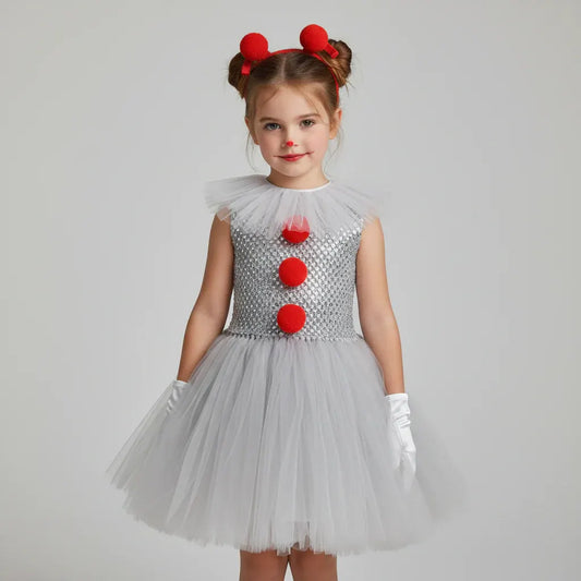Clown Tutu Halloween Party Dress Costume Outfit