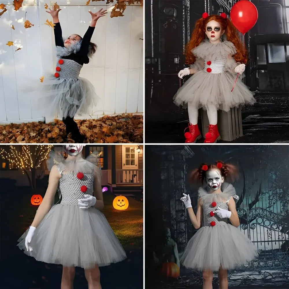 Clown Tutu Halloween Party Dress Costume Outfit