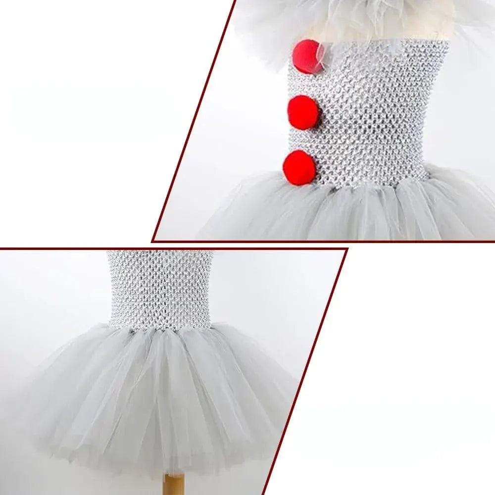 Clown Tutu Halloween Party Dress Costume Outfit