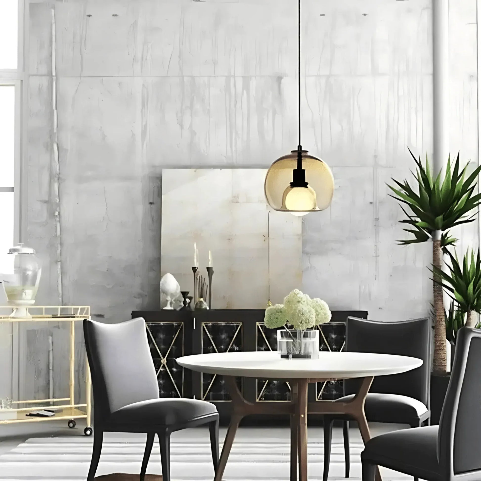 Clyde Handblown Glass Pendant Light | Modern Elegant Ceiling Fixture