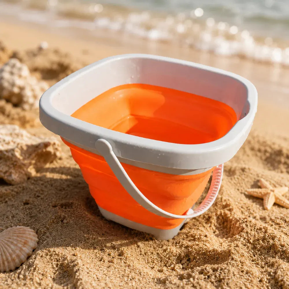 Collapsible Beach Sand Bucket Play Set for Kids Outdoor Summer Fun
